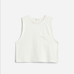 White Cropped Tank Top